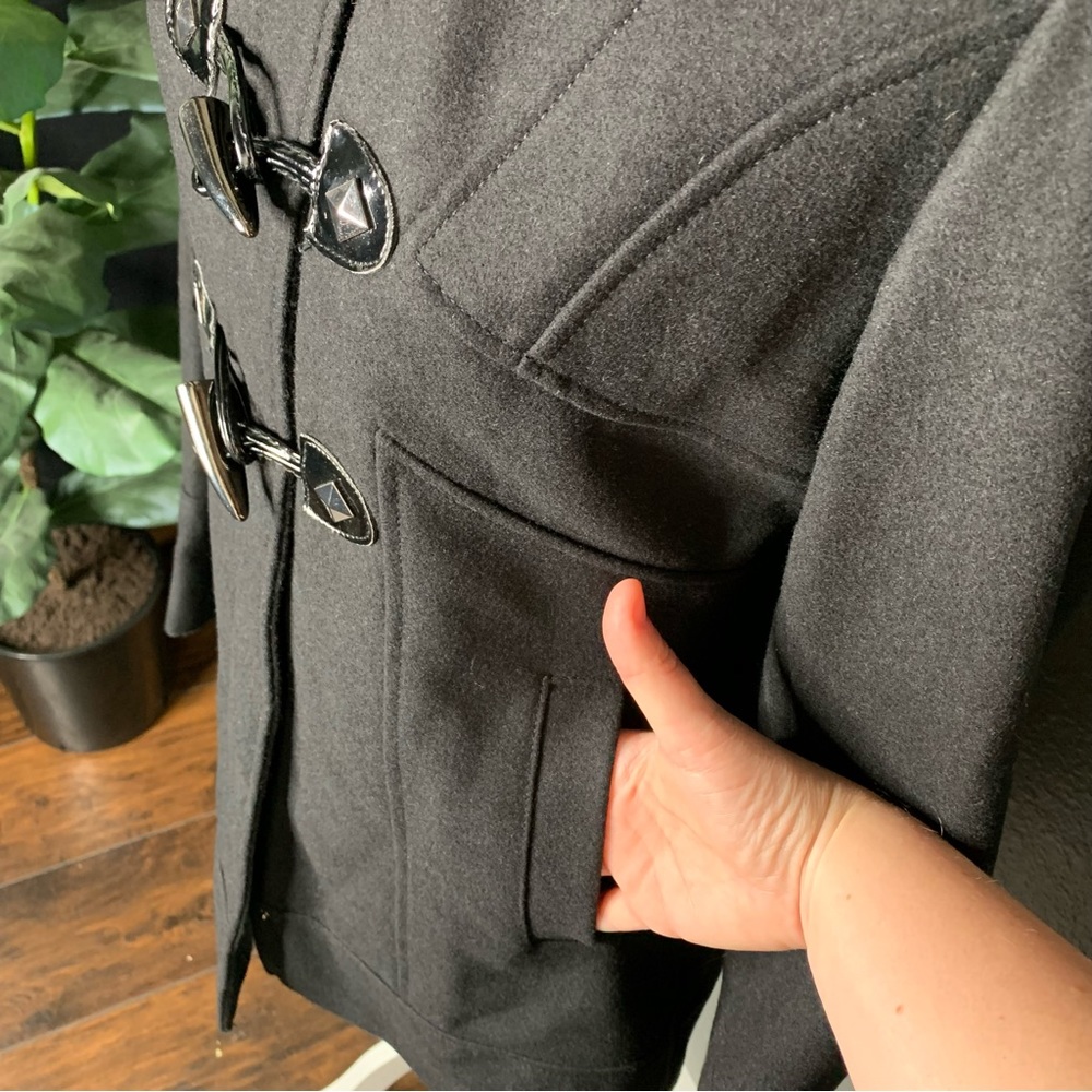 Guess Hooded Wool Toggle Coat - Picture 9 of 16